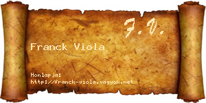 Franck Viola névjegykártya